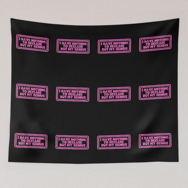 Item preview, I Have Nothing To Declare But My Genius - Oscar Wilde Quotes designed and sold by JourneyCreative.