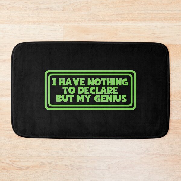 Item preview, I Have Nothing To Declare But My Genius - Oscar Wilde Quotes designed and sold by JourneyCreative.
