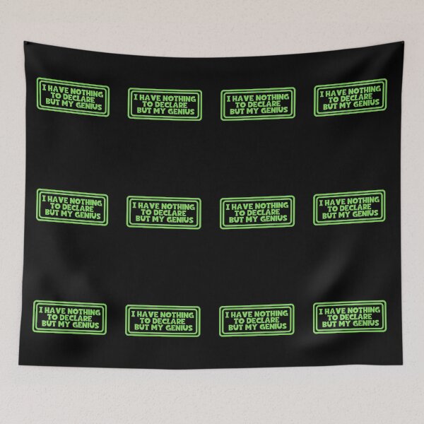 Item preview, I Have Nothing To Declare But My Genius - Oscar Wilde Quotes designed and sold by JourneyCreative.