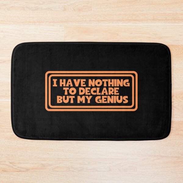 Item preview, I Have Nothing To Declare But My Genius - Oscar Wilde Quotes designed and sold by JourneyCreative.