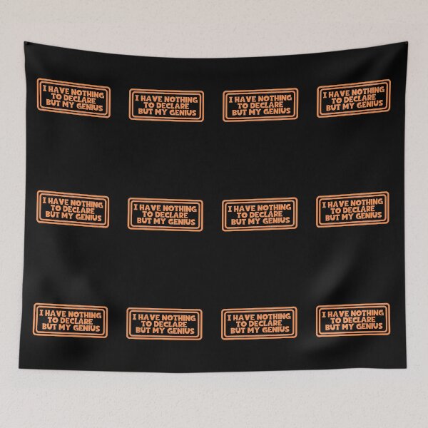 Item preview, I Have Nothing To Declare But My Genius - Oscar Wilde Quotes designed and sold by JourneyCreative.