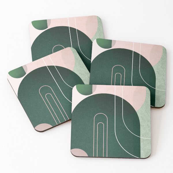 Item preview, Mid Century Arches in Pink and Green 3 designed and sold by UrbanEpiphany.