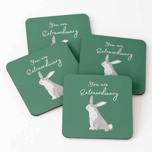 Item preview, You're extraordinary Bunny - green designed and sold by FluffyPuffyFolk.