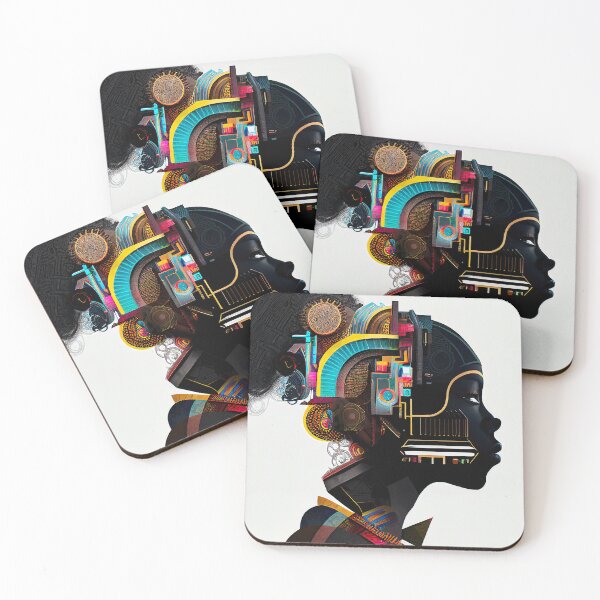 Item preview, Black Cyberpunk Women Geometric Pillows designed and sold by Dilematiccoma.