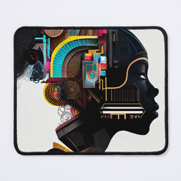 Item preview, Black Cyberpunk Women Geometric Pillows designed and sold by Dilematiccoma.