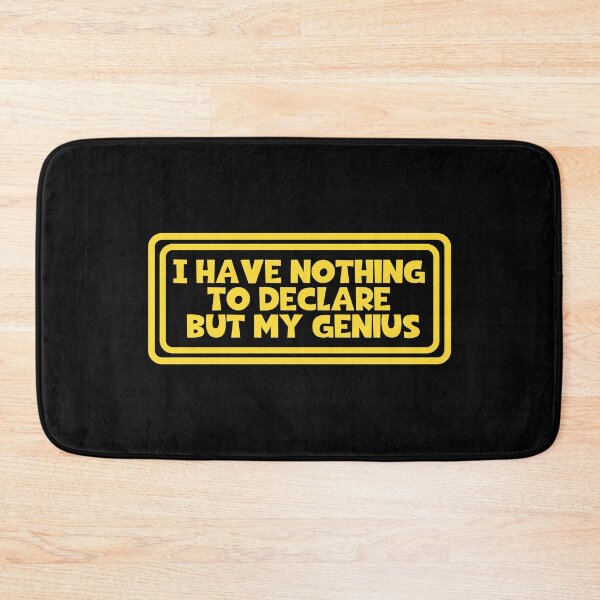 Item preview, I Have Nothing To Declare But My Genius - Oscar Wilde Quotes designed and sold by JourneyCreative.