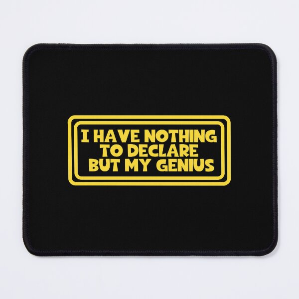 Item preview, I Have Nothing To Declare But My Genius - Oscar Wilde Quotes designed and sold by JourneyCreative.