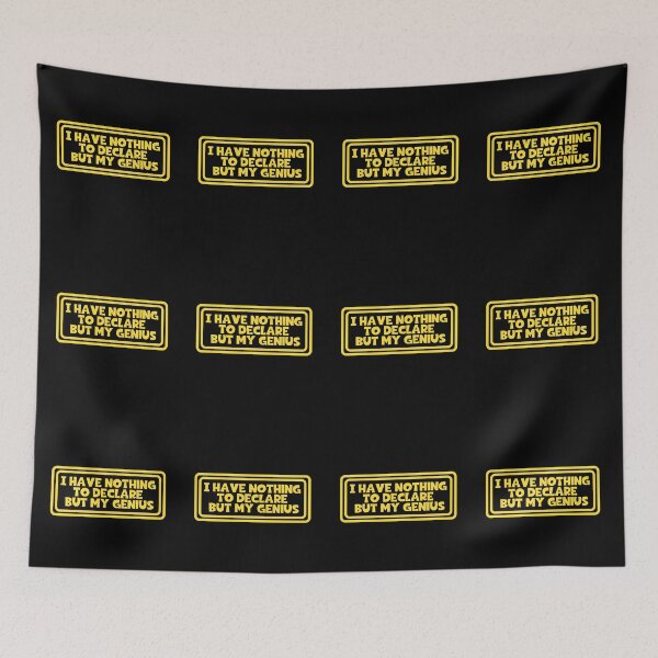 Item preview, I Have Nothing To Declare But My Genius - Oscar Wilde Quotes designed and sold by JourneyCreative.