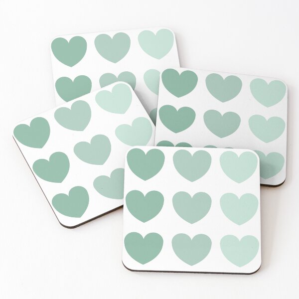 Item preview, 3 Hearts - teal (patterned) designed and sold by Lorelle Gifts.