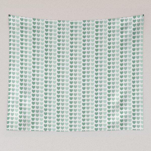 Item preview, 3 Hearts - teal (patterned) designed and sold by Lorelle Gifts.