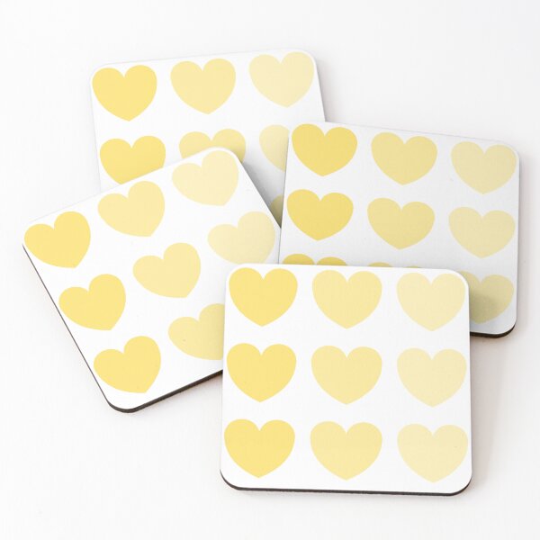 Item preview, 3 Hearts - yellow (patterned) designed and sold by Lorelle Gifts.