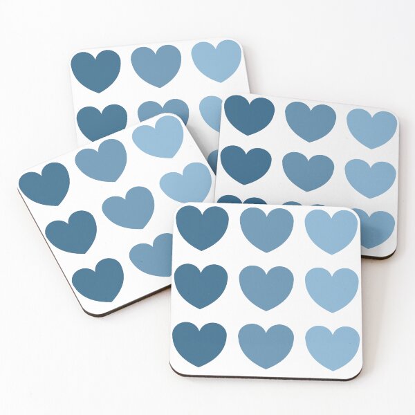 Item preview, 3 Hearts - blue (patterned) designed and sold by Lorelle Gifts.