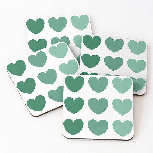 Item preview, 3 Hearts - green (patterned) designed and sold by Lorelle Gifts.