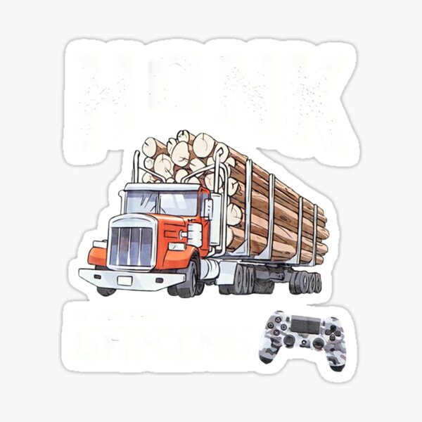 HONK IF YOU ARE GAMING (TRUCKER GAMER) Cool Sticker