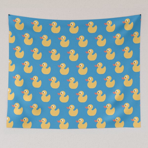 Item preview, Yellow Rubber Ducky Duck Print Pattern designed and sold by FrazellaDesigns.