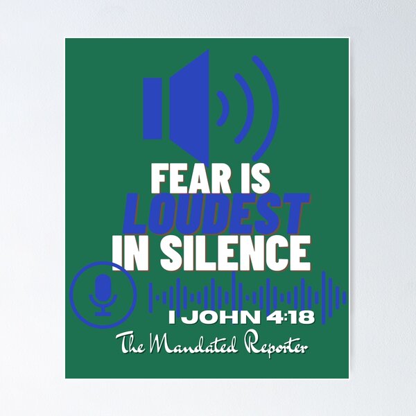 Item preview, Fear is LOUDEST in Silence - Green designed and sold by TheReporter1.