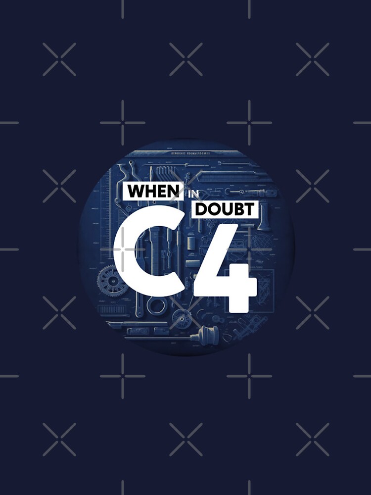 Thumbnail 4 of 4, iPhone Case, When In Doubt C4 designed and sold by RogueDroid.