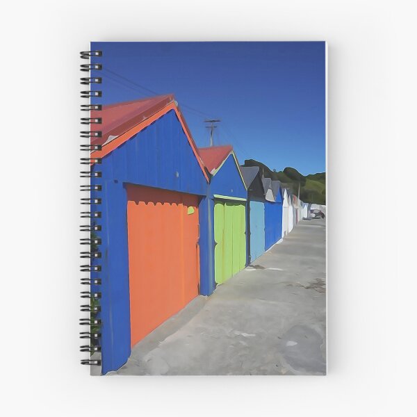 Item preview, Watercolored Boatsheds designed and sold by Annalucia.