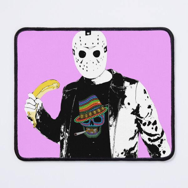Item preview, Psychic Jason Voorhees Wearing Redbubble Merch | Jason VS Banana | Rainbow skull designed and sold by Tyler Tilley.