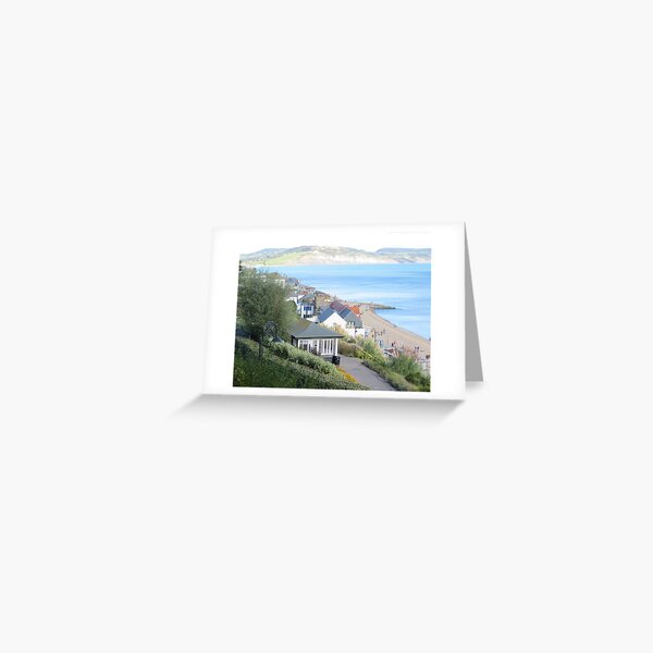 Lyme Regis from gardens Greeting Card