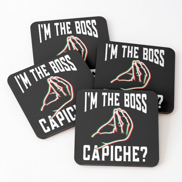 Item preview, I'm The Boss Capiche?, Funny Italian Hand Gesture, Italy Culture Quotes and Sayings designed and sold by singRsong.
