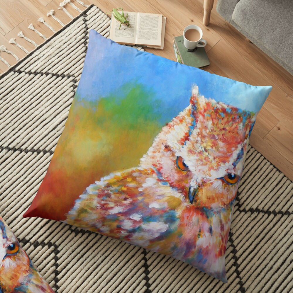 Sleepy Contemplation Floor Pillow