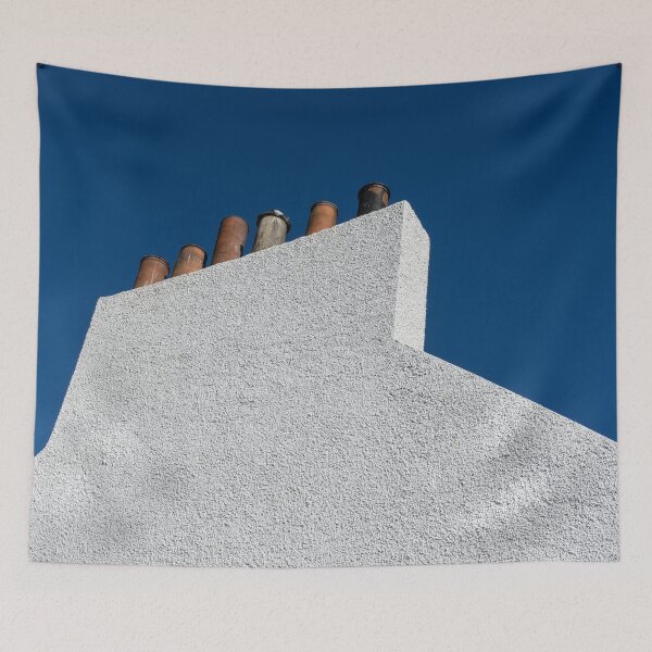 Item preview, Simplicity - White Stucco Wall and Chimneys designed and sold by Georgia Mizuleva.