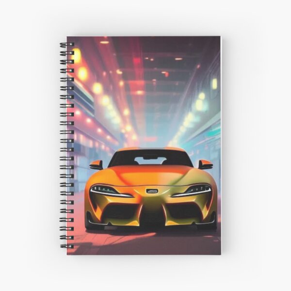 Supra Car Render Spiral Notebook