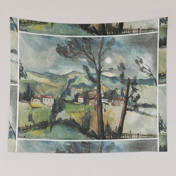 Item preview, Vintage landscape painting designed and sold by Vintage Designs +.