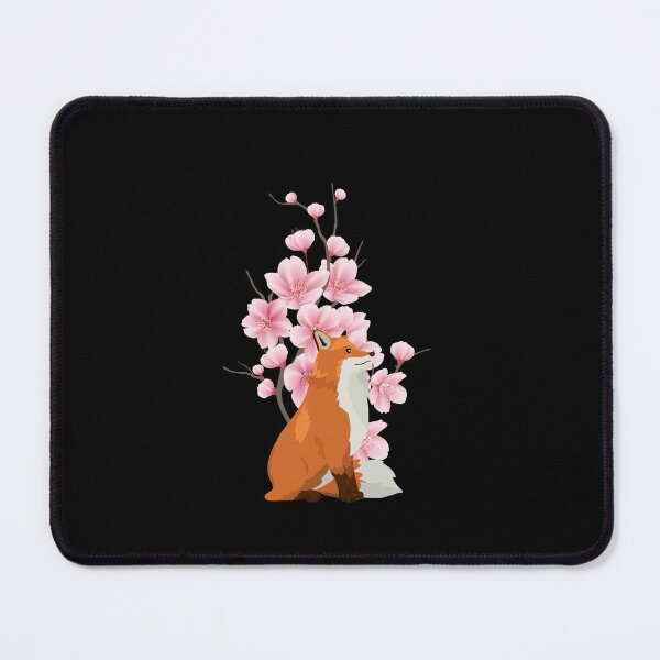 Item preview, japanese fox cherry blossom flower sakura trees kawaii designed and sold by ColourTrials.