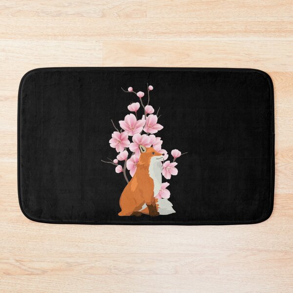 Item preview, japanese fox cherry blossom flower sakura trees kawaii designed and sold by ColourTrials.