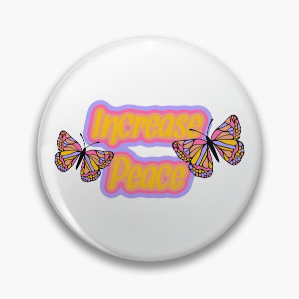 Item preview, Increase peace colorful butterfly sticker  designed and sold by nataliamae1304.