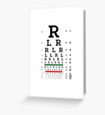 Drummers Eye Chart Greeting Card