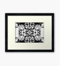 Mirrored Water Black and White Framed Print