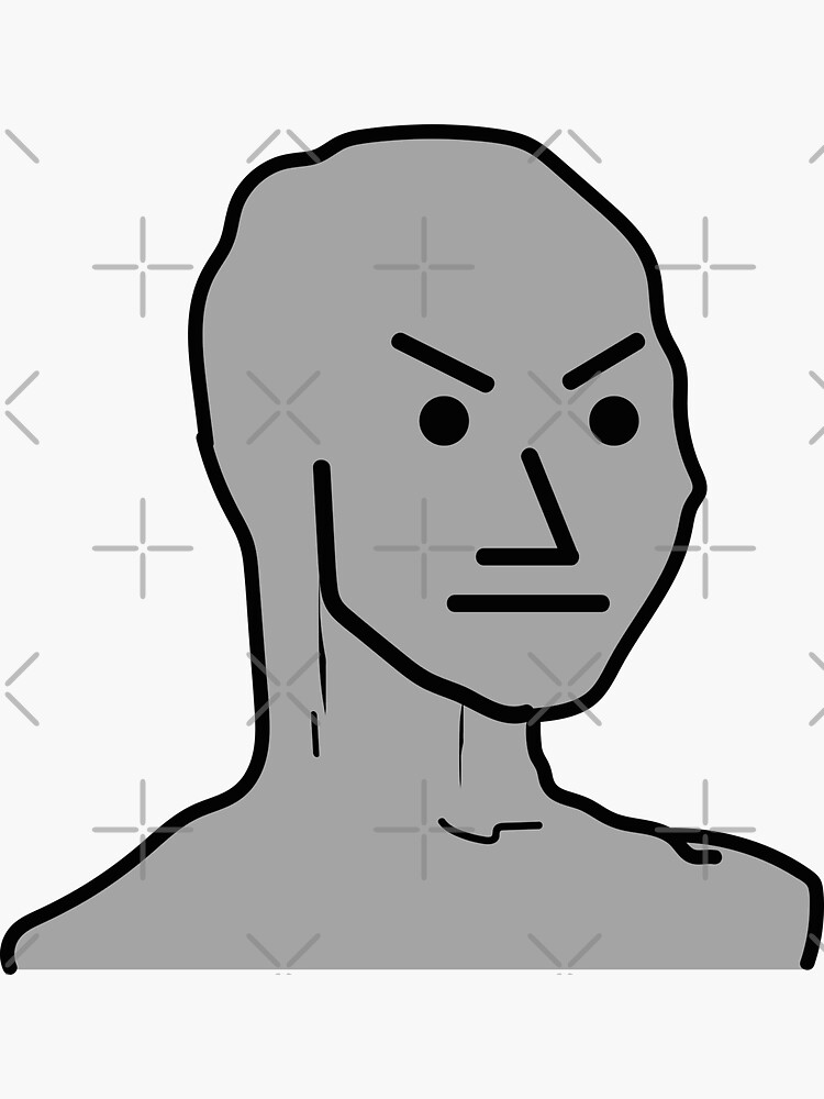 angry-npc-meme-sticker-for-sale-by-lawsky-art-redbubble