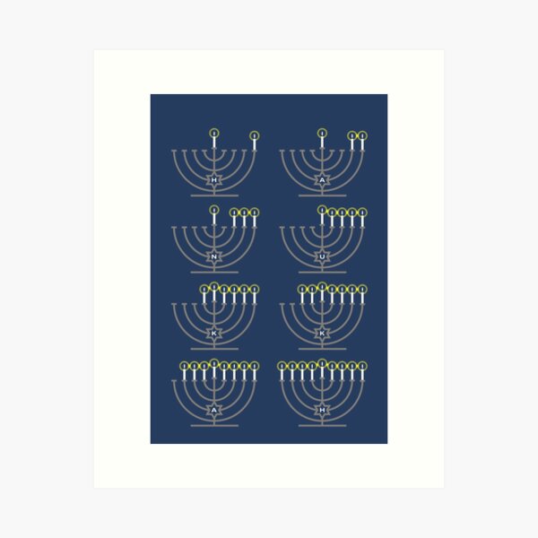 Item preview, Eight Hanukkah Hanukkiyahs designed and sold by SanfordStudio.