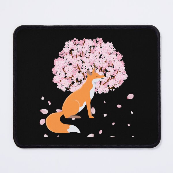 Item preview, japanese fox cherry blossom flower sakura trees kawaii designed and sold by ColourTrials.