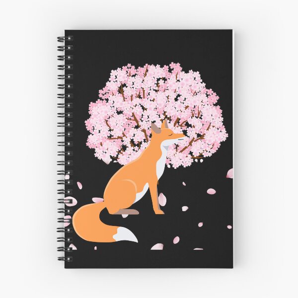 Item preview, japanese fox cherry blossom flower sakura trees kawaii designed and sold by ColourTrials.