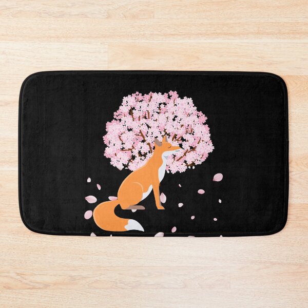 Item preview, japanese fox cherry blossom flower sakura trees kawaii designed and sold by ColourTrials.