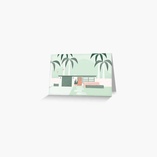 Mid Century Paradise Greeting Card