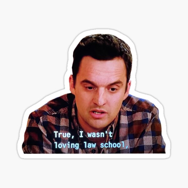 Nick Miller Law School Sticker