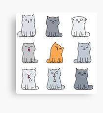 Nine cute kittens Canvas Print