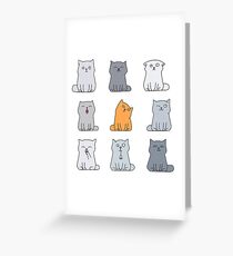 Nine cute kittens Greeting Card