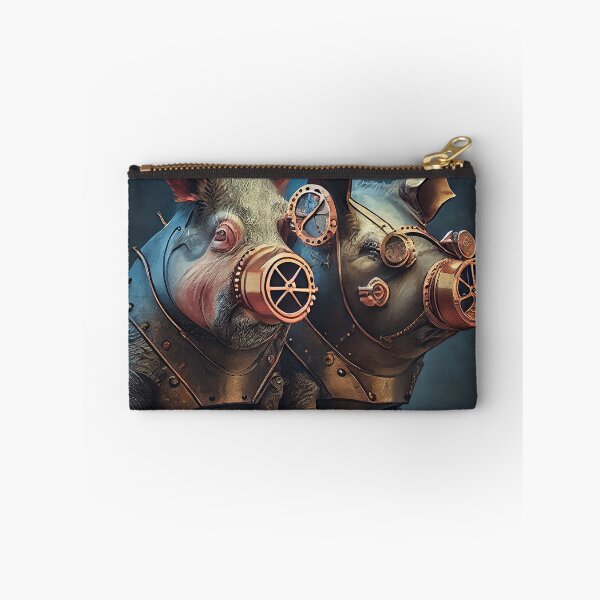 Item preview, Beautiful couple of Steampunk pigs love animal pet fantasy designed and sold by ladarkepoque.