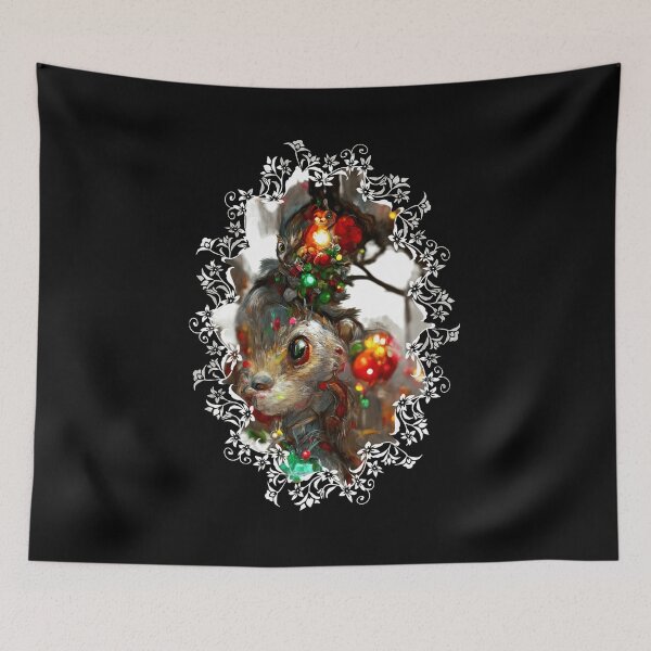 Item preview, Christmas Decoration Cute Squirrel designed and sold by zheworkstudio.