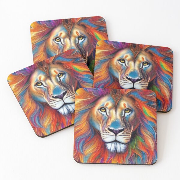 Item preview, Lion, South African, African tribal lion designed and sold by Huesoffun.