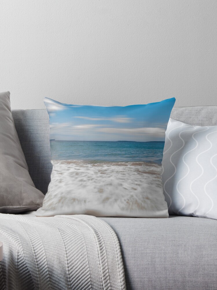 Thumbnail 1 of 3, Throw Pillow, Nelsons Beach Summers Days designed and sold by Rainphotography.
