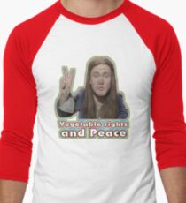 Vegetable Rights Peace The Young Ones Baseball ¾ Sleeve T-Shirt