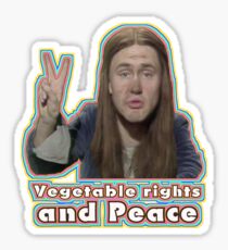 Vegetable Rights Peace The Young Ones Sticker