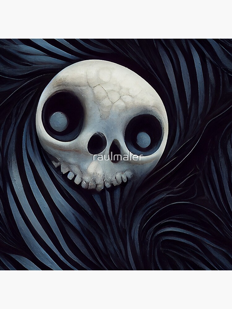 Dark Skull Pattern Inspired by the aesthetic of Tim Burton